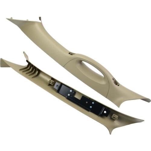 AP03 2PCS Front Left + Right Beige Winshield Pillar Trim for Ford F-150 2004-2008 4L3Z1503599AAC 4L3Z1503598AAC