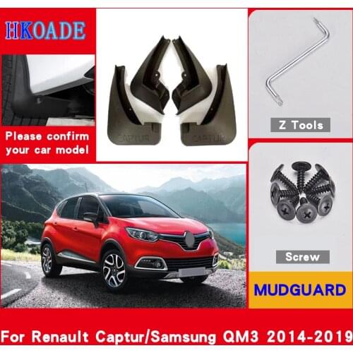 Car Fender Mud Flaps For Renault Captur Samsung QM3 2013-2019 Mudguards Splash Guards Fender Mudflaps Car Fender Accessories