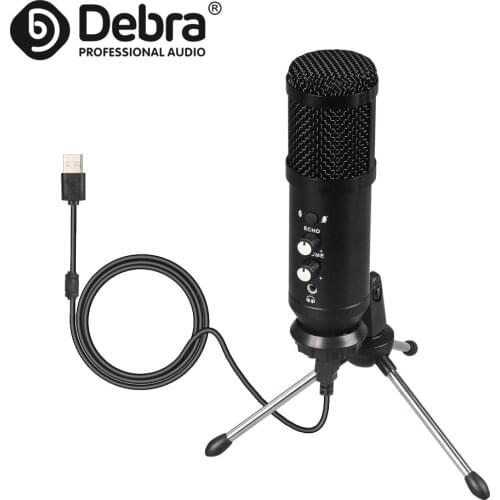 CT-600 USB Interface Condenser Microphone,With Monitoring,Reverberation,Mute And Other Functions,Suitable For Live, Recording