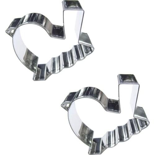 Warped Tail Bird shape 2 piece Cookie cutting molds, baking tools, cake decorating soft candy tools