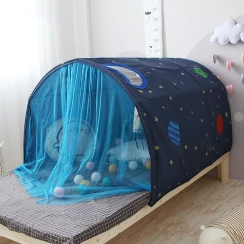 Children Bed Tent Game House Indoor Tent Toy Room With Children Crawling Tunnel Children House With Mosquito Net And Storage Bag