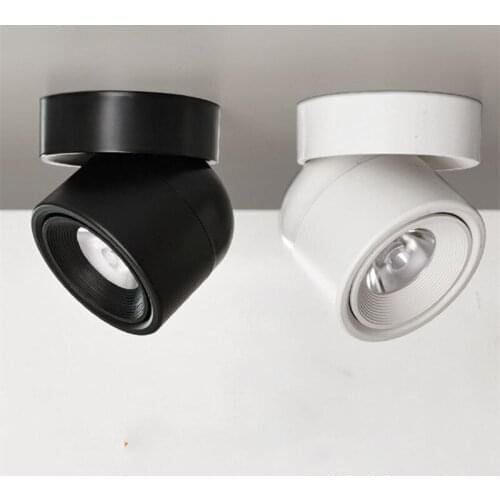 Dimmable Spotlight Adjustable Angle Living Room Background Wall Ceiling LED Restaurant Anti-Glare Single Folding Ceiling Light