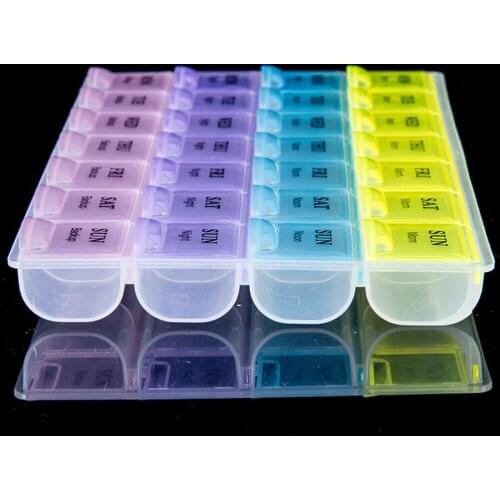 7 Days Weekly Medicine Storage Organizer Tablet Case Container medicine Pillbox pastillero Secret Stash Pill Container Tool