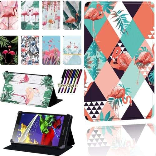 Pu Leather for Lenovo Tab 2 A7/A8/A10-70/Tab 3/Tab 4 Tablet Foldable Dust-proof Scratch Resistant Case Cover