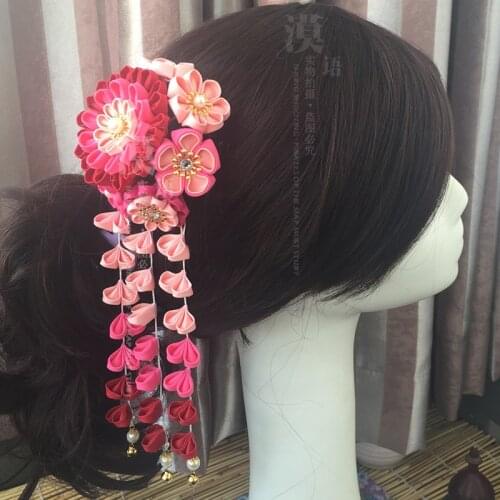2017 New Handmade Ornaments Japanese Hairpin Classical Headdress Party kimono Wedding Accessory C