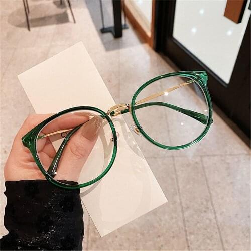 New Men Women Anti-blue Light Glasses Frame Vintage Large Square Eyeglasses Blocking Blue-ray Oversized Spectacles Frames