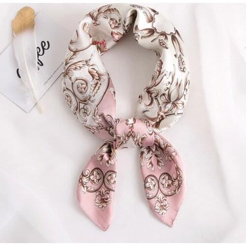 2020 New Silk Scarf Square Women Fashion Work Neckerchife Spring Summer Decorative Scarves 70*70cm Small Scarfs Gift For Lady