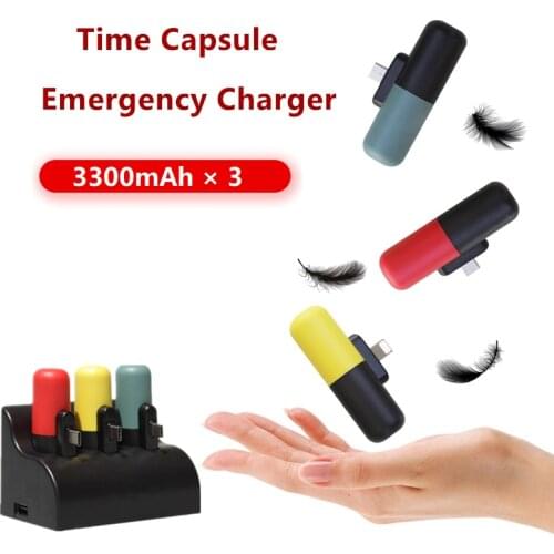 Capsule Mini Power Bank Set For Xiaomi Compact Powerbank for iPhone Samsung Huawei Portable Poverbank Batterie Externe Charger