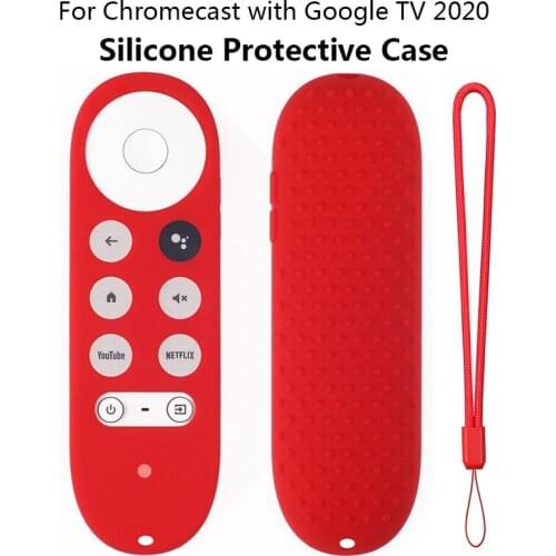 Remote Control Cover For Chromecast With Google TV Voice Remote Anti-Lost Silicone Case For Chromecast Remote Control Covers