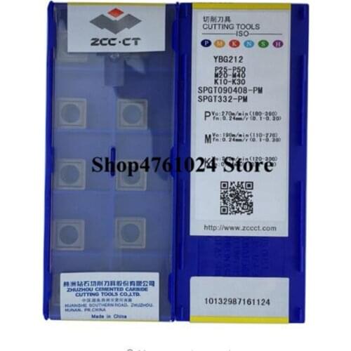 SPGT090408-PM YBG212, 10pcs U drill insert SPGT090408 fast drilling use for steel and stainless steel