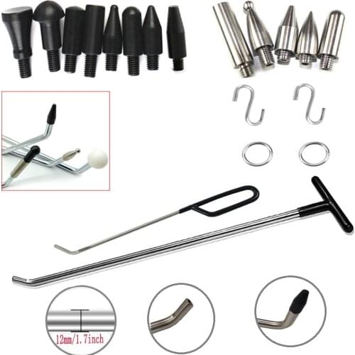 PDR Rods Dent Repair Tools Dent Repair Kit Rod Hook C Tap Down Push Hooks Hail Dent Removal Automobile Body Repair