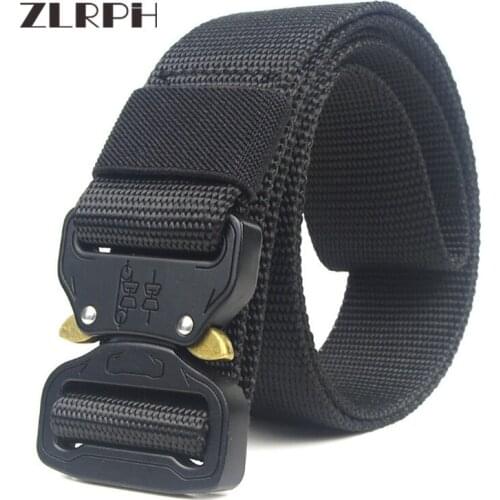 ZLRPH Tactical Belt Military Automatic Buckle Belt Training Waistbelt Molle Nylon Belt Men Army Combat Adjust Tactical Gear