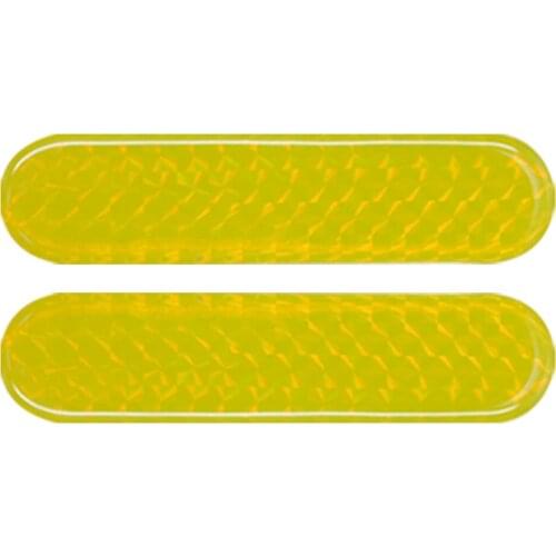 X Autohaux 2 Pcs Car Auto Safety Light Reflectors Yellow Stickers