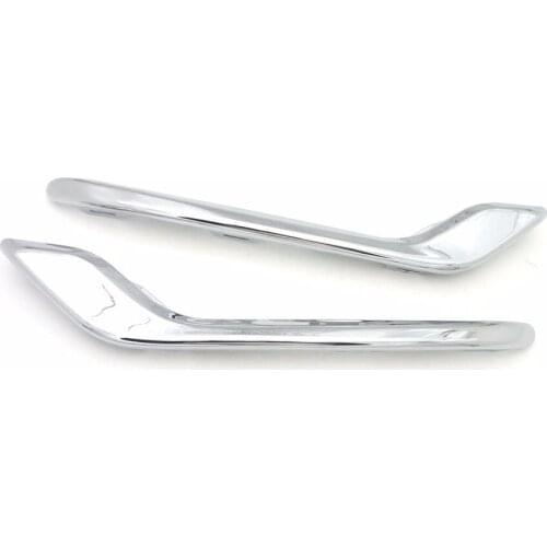 1Pair Chrome Front Fog Light Lamp Foglight Eyebrow Bumper Cover Trim Moldings For Honda Crosstour 2013-2018