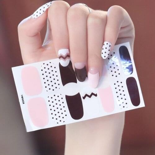 1pc Korean Style Nail Art Sticker Wraps Cartoon Patterns Stickers Full Cover Vinyls Decals Decorations Manicure