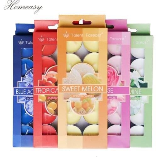 10pcs/lot Scented Candle Wicks 8 Scents Rose/Lavender/Jasmine/Vanilla Birthday Wedding Romantic Scented Candles Party Candles