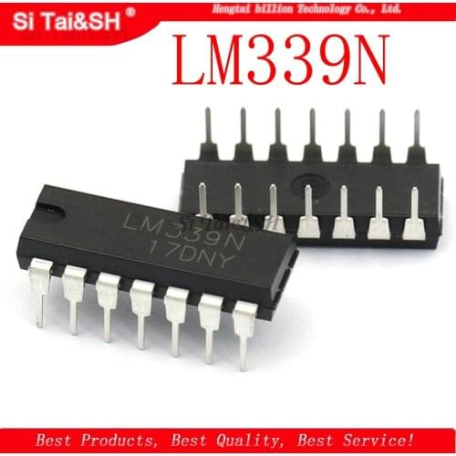 10pcs/lot New LM339 LM339N DIP-14 Low-Power Low-Offset Voltage Quad Comparators IC
