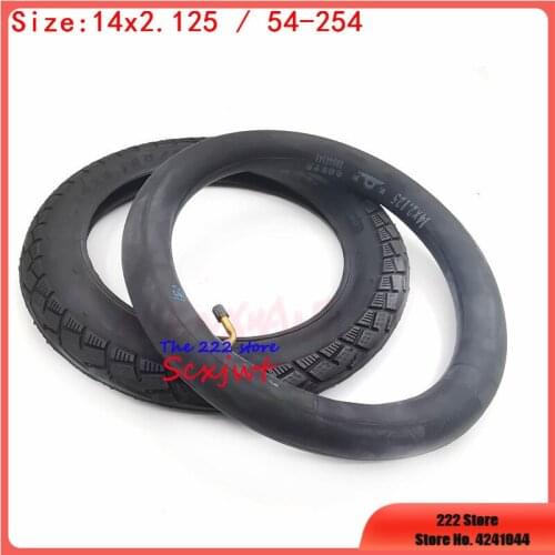 14 Inch 14x2.125 54-254 Inner Tube Outer Tyre 14*2.125 Tire for Gas & Electric Scooters E-Bike Baby Carriage Accessory