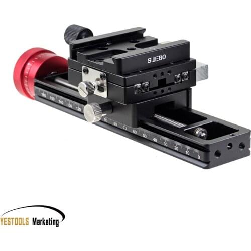 180mm Double Precision Stacked Photography Slide Macro Trimming Guide for Precision Focus