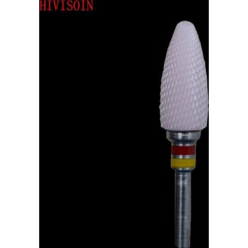 20 Pcs Pink Zirconia Ceramic Dental Lab Burs - Bullet Shape -Cross cut (2801.060)