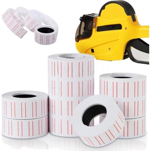 21mmX12mm 10PCS Adhesive Price Labels Paper Tag Price Label Sticker Single Row For Price Gun Labeller For Grocery