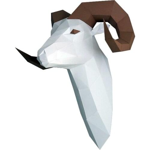 3D DIY Paper Model Goat Paper puzzle Animal Papercraf Home Decor Wall Decoration Puzzles Educational DIY Kids Toys Birthday Gift