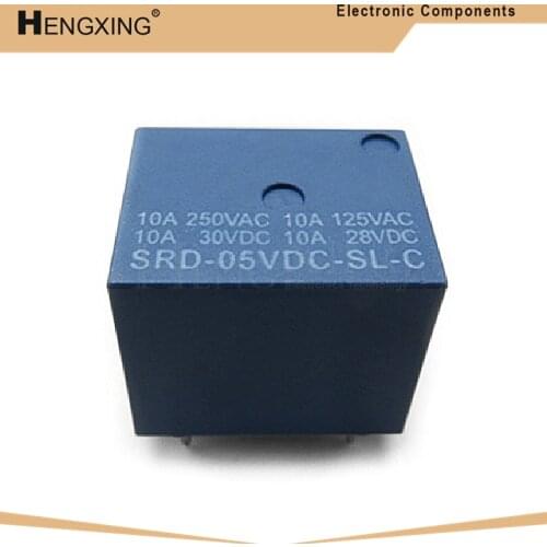 5piece 5V DC Power Relay SRD-05VDC-SL-C T73-5V SRD-5VDC-SL-C 5Pin PCB Type In stock