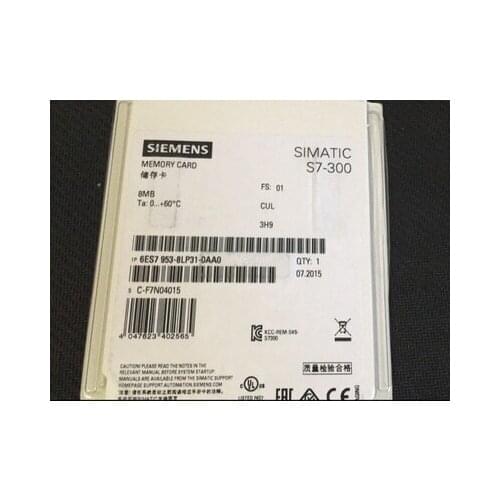 6ES7953-8LP31-0AA0 NEW SIMATIC MMC for Siemens S7-300/C7/ET 200, RAM 8MB, Replace 8LP20