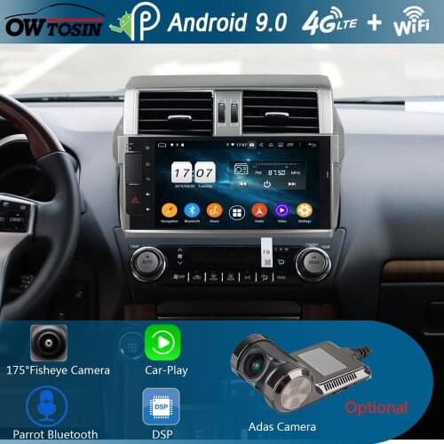 10.1" IPS Android 9.0 8Core 4G+64G Car Multimedia DVD Player For Toyota Prado LC150 150 Land Cruiser 2013-2017 DSP CarPlay Radio