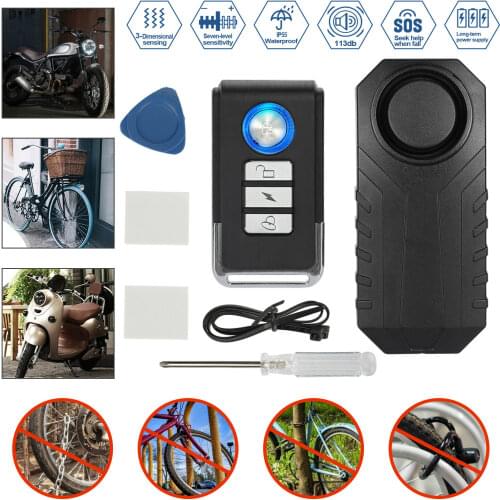Wireless Motorcycle Bicycle Anti-Theft Alarm Vibration Remote Control Waterproof Car Vehicle Security Anti Lost Remind Vibration