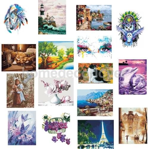 DIY Paint By Number Kit Canvas Wall Art Oil Painting Picture Home Wall Hanging Decor