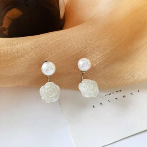 Girls Flowers Pearls Indian Earrings Beautiful Fairy Creative Fashion Earrings