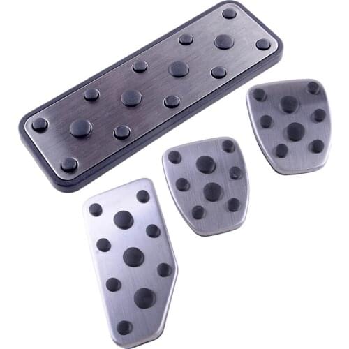 Car Manual Footrest Dead Clutch Brake Gas Accelerator Pedal Pad Cover Set Fit for Subaru XV Impreza (GT) 2018 2019-2021 LHD