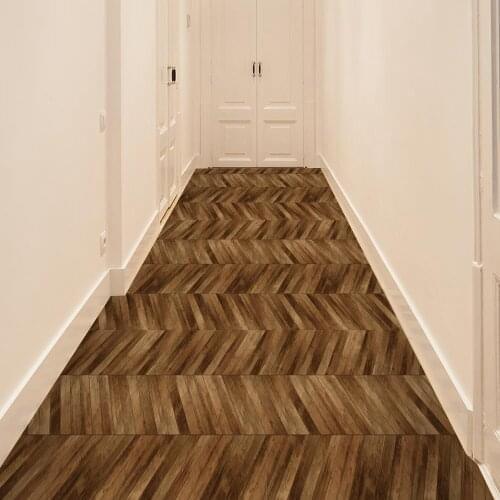 Creative INS Simulated wood grain floor sticker 3D waterproof non-slip DIY self-adhesive Living room bedroom floor decoration