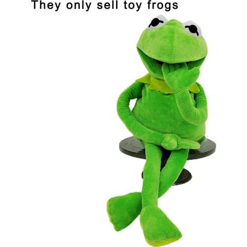 Frog Puppet Soft Hand Frog Stuffed Plush Toy Muppets Show Toy With Movable Mouth Plush Toy Frog Doll