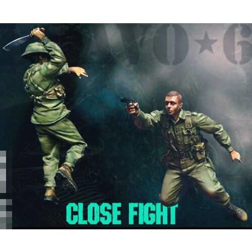 1/35 Resin Model figure GK Soldier RAR Infantry (1) - Close Fight WWII Military theme Unassembled and unpainted kit