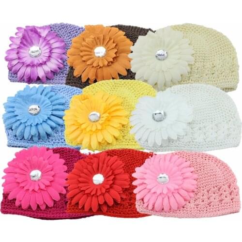 Toddler Fashion Baby Girl Infant Daisy Flower Hat Cap Bebe Beanie Hot Headdress Headwear Kids Hats Boys Caps Hair Accessories