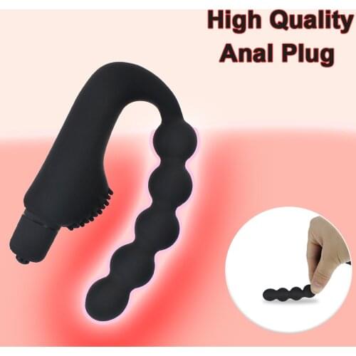Male Adult Anal Beads Vibrator Anal Plug Prostate Massager Adult Product Butt Plug Vibrating Anal Sex Toys for Man Masturbator