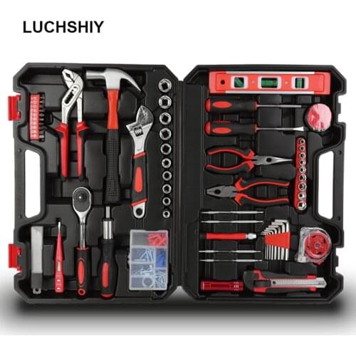 Hand Tool Sets for Car Repair Ratchet Spanner Socket Wrench Knife Pliers Screwdriver Set Professional Automobile Repair Tool Kit