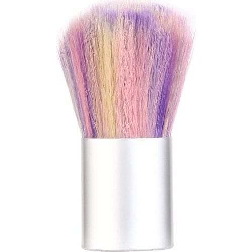 Fluffy Dust Brush Ash Remover Colorful Bristles Brush Colorful Short Paint Tools for Nails Loose Powder Nail Art Cleaning Brush