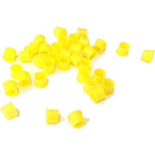 100pcs SMA Dust cap protective cover 6mm yellow color for SMA female connector