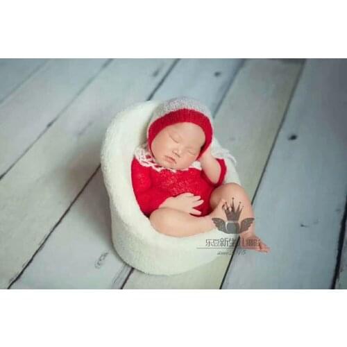 Christmas gift Newborn knit bonnet and pant set Handmade knitted mohair romper Baby ruffle hat Newborn photograps props