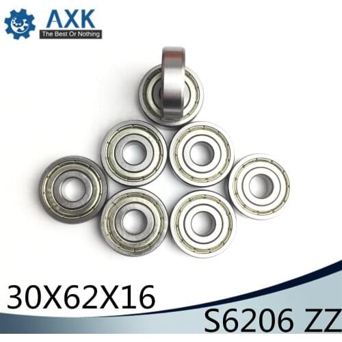 S6206ZZ Bearing 30*62*16 mm ( 2PCS ) ABEC-1 S6206 Z ZZ S 6206 440C Stainless Steel S6206Z Ball Bearings