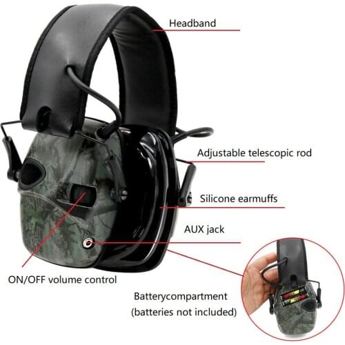 Silicone earmuffs tactical electronic shooting headphones sound amplification hearing protection noise reduction headphones
