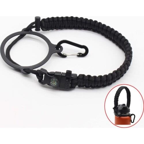 Paracord Woven Thermos Cup Carrying Rope Cups Handle Multi-Function Release Buckle Survival Rope Chain Paracord Bracelet