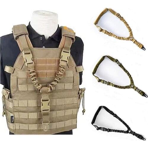 Outdoor Belt CS Backpack Accessories Hutning Tactical Gun Safety System Retractable Cord Safety Rope Gun Rifle Pistol Sling