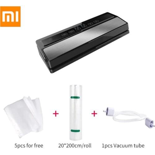 XIAOMI Vacuum Sealing Machine Home Best Vacuum Sealer Fresh Packaging Machine Food Saver Vacuum Packer Include 5Pcs Bags Free