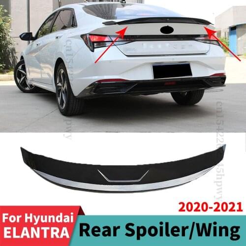 High Quality Roof Rear Spoiler Wing Racing Sport Boot Lip Tail Air Deflector Tuning Accessories For Hyundai Elantra 2020 2021