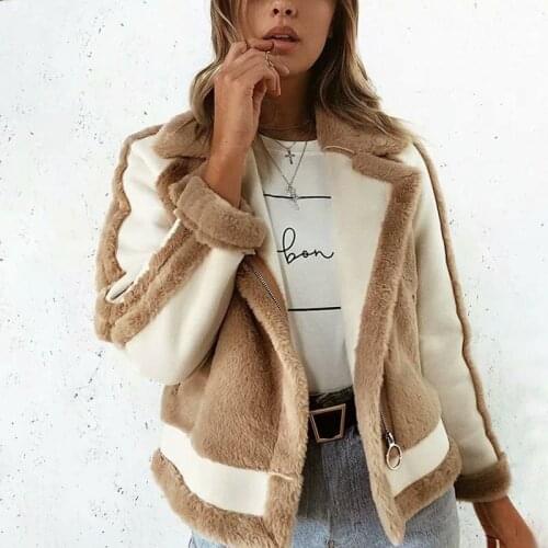 Vintage Style Winter Women Rabbit Faux Fur Coats Thick Warm Lady Leather Fur Overcoats Woman Short Faux Fur Coats Imported A294