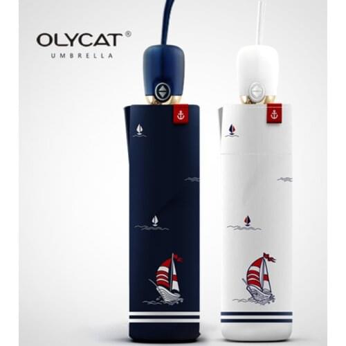 OLYCAT Automatic Umbrella Rain Mini Folding Umbrella Women Five Fold Umbrellas Anti UV Windproof 8K Parasol Small Paraguas